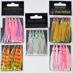 Flashmer Octopus 6cm color Yellow Black stripe
