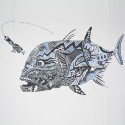 T-Shirt Fisherman GT Tattoo - Blanc
