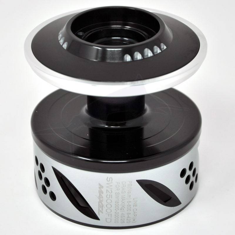 Bobine custom Maxel Shimano Stella SW25000 - Silver/Black Bobine custom Maxel Shimano Stella SW25000 - Silver/Black
