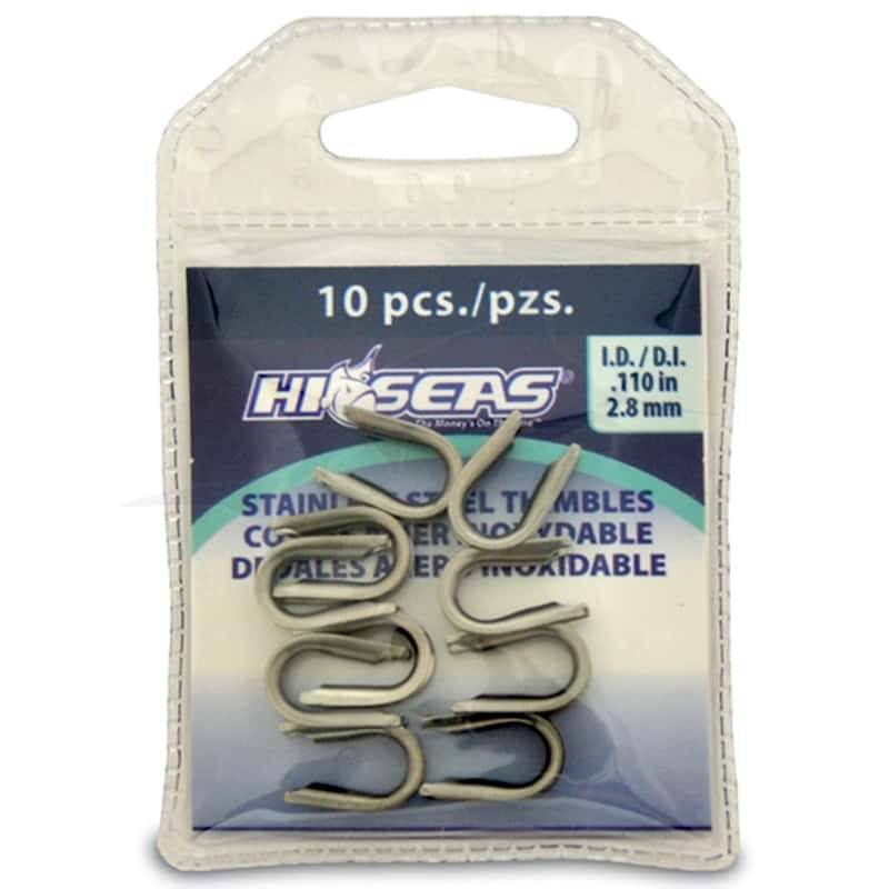 Hi-Seas Stainless Steel Thimbles - M Hi-Seas Stainless Steel Thimbles - M