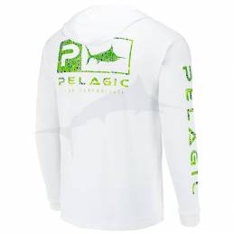 L-Shirt Pelagic Aquatek Hoody - Dorado Green - arriere