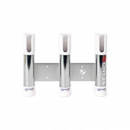 Porte-cannes inox Seanox 3 Cannes EMBOUTS BLANCS