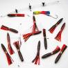 Leurre RnR Finney Bar 5 chaines (Spreader bar) - Noir / Rouge