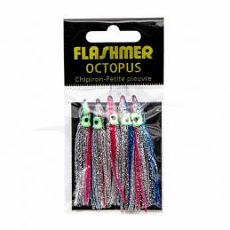 Flashmer Octopus 6cm color Silver Blue Pink