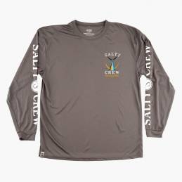 L-Shirt Salty Crew Tech Rashguard Tailed charocoal