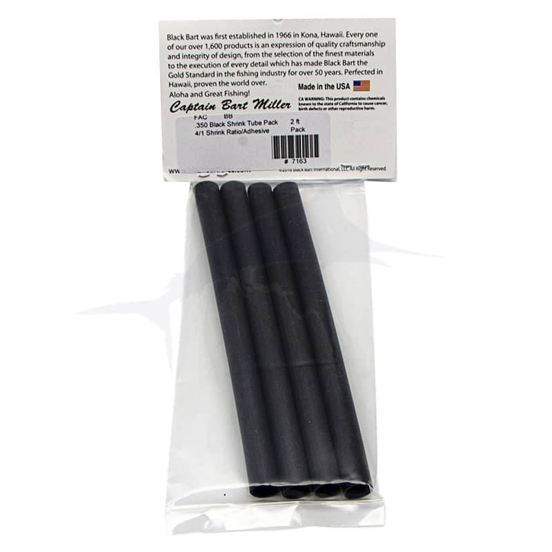 Gaine Thermo-Rétractable Black Bart - Noir - 0.35" Gaine Thermo-Rétractable Black Bart - Noir - 0.35"