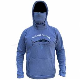 Sweat-shirt Oceans Fishing Polartech Tuna - Bleu - avant