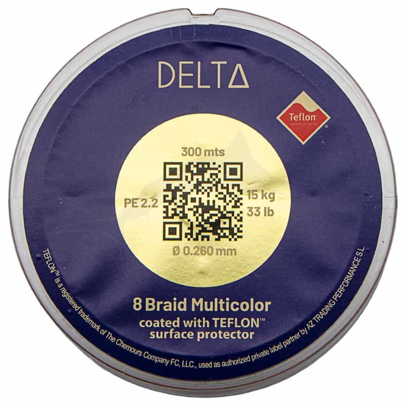 Delta X8 Braid - Multicolor - 300m - 33 LB Delta X8 Braid - Multicolor - 300m - 33 LB