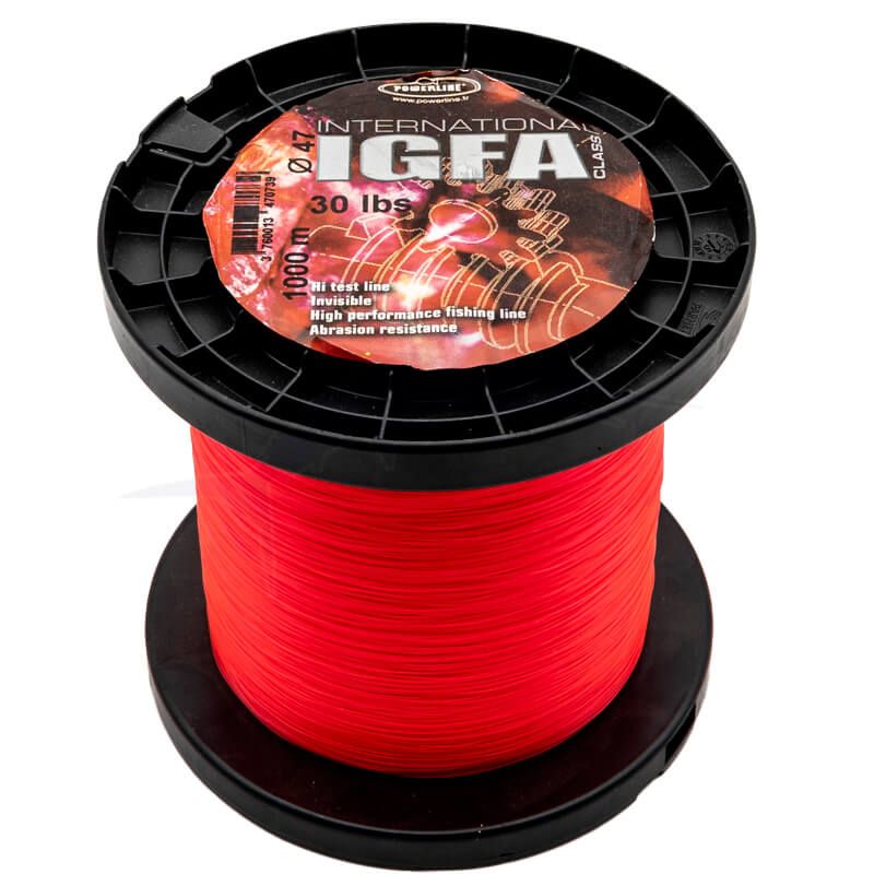 Powerline Nylon IGFA 1000m - red Powerline Nylon IGFA 1000m - red
