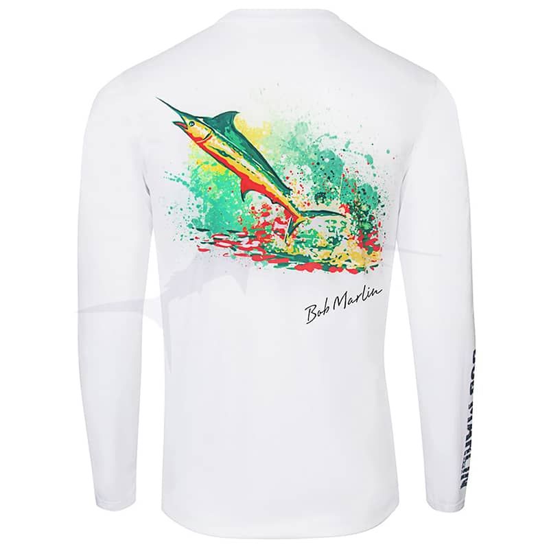L-Shirt Bob Marlin Permormance Shirt Rasta Marlin - arriere L-Shirt Bob Marlin Permormance Shirt Rasta Marlin - arriere