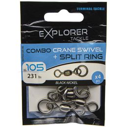 Combo Crane Swivel + Split Ring Explorer Tackle - 105 Kg