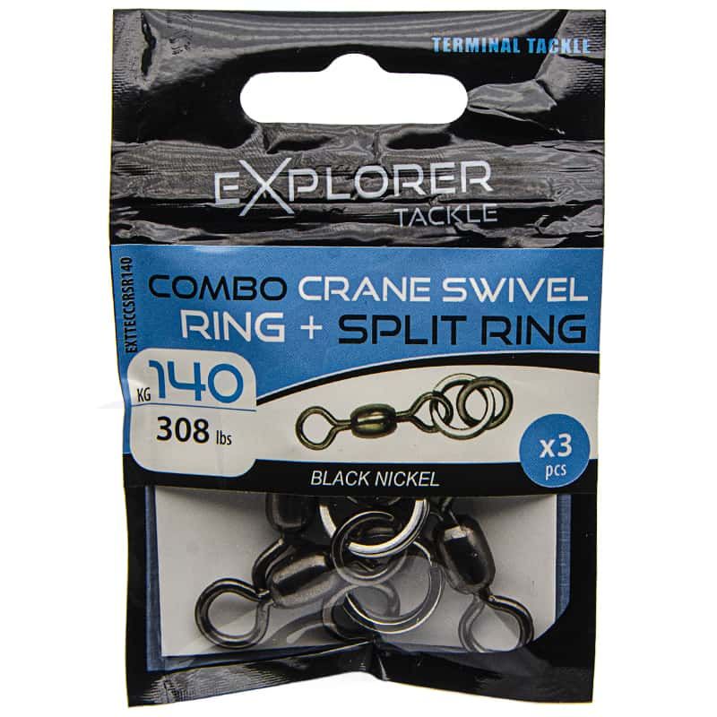 Combo Crane Swivel Ring + Split Ring Explorer Tackle - 140 Kg