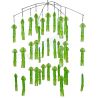 Squidnation 9 Inch 6 Arm Stainless Steel Rubber Squid Dredge - Green