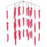 Squidnation 9 Inch 6 Arm Stainless Steel Rubber Squid Dredge - Pink