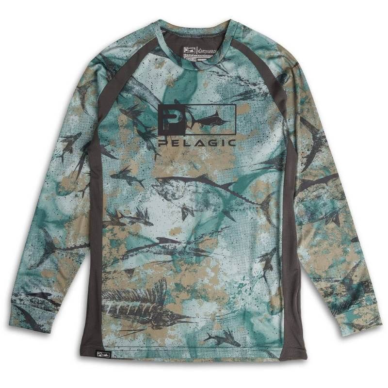 L-Shirt Pelagic Youth Vaportek Enfant Kaki L-Shirt Pelagic Youth Vaportek Enfant Kaki
