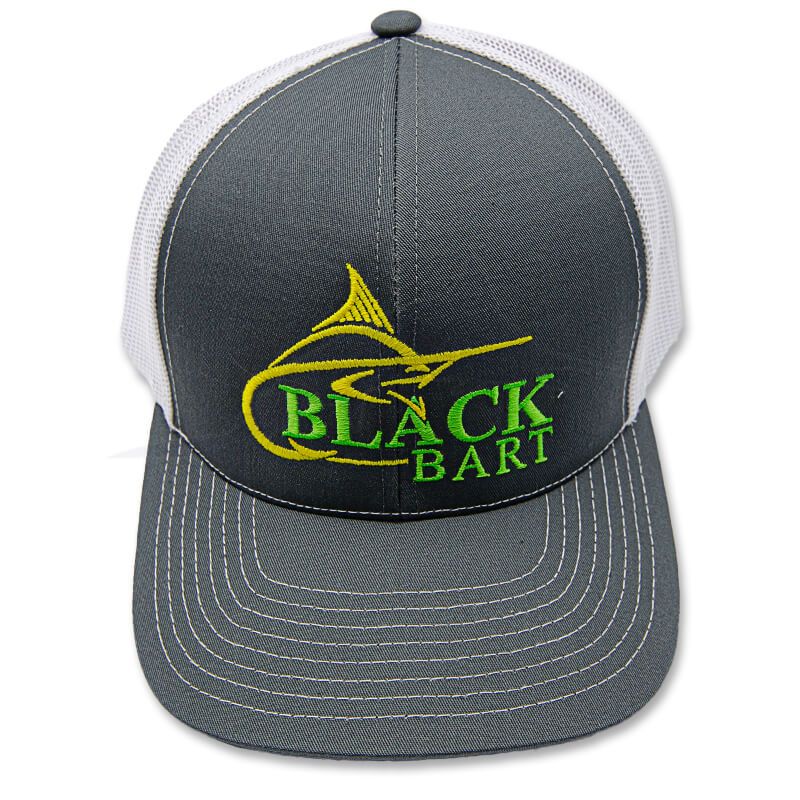 Casquette Black Bart Logo Marlin - Gris Blanc Casquette Black Bart Logo Marlin - Gris Blanc