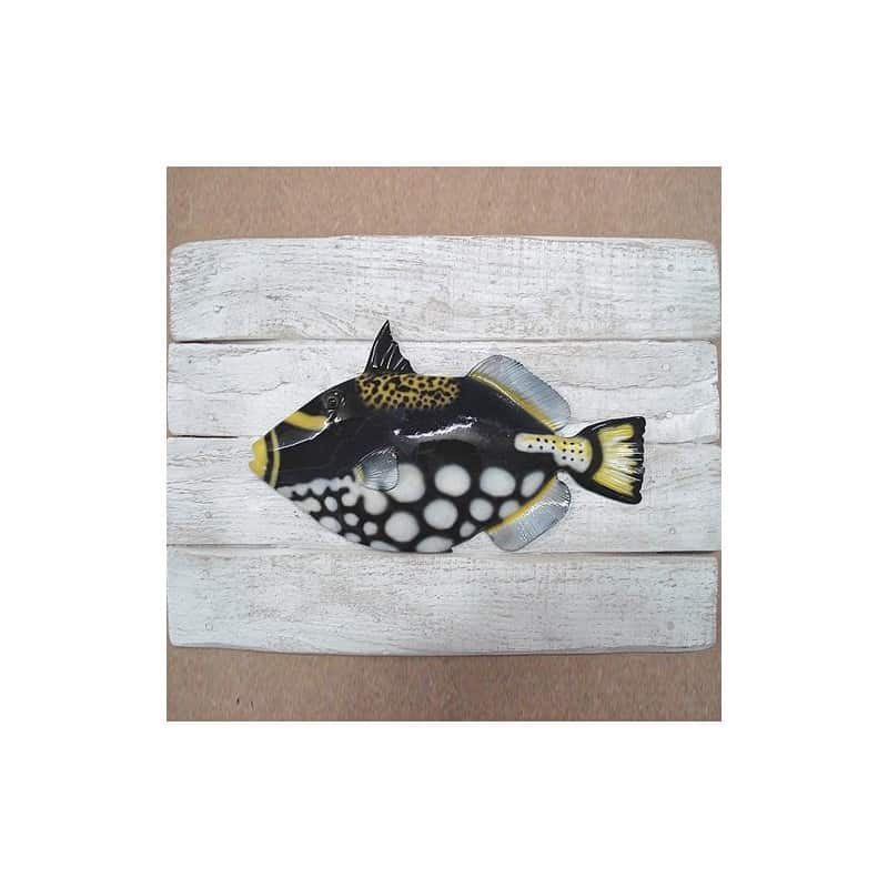 Cadre poisson Baliste Clown Cap Vert Cadre poisson Baliste Clown Cap Vert