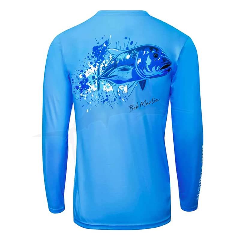 Bob Marlin Performance Shirt Ocean GT - Blue - Back Bob Marlin Performance Shirt Ocean GT - Blue - Back
