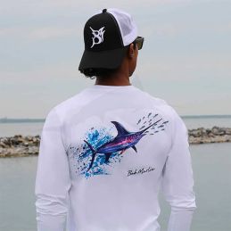 L-Shirt Bob Marlin Performance Shirt Sword Rebel - Blanc