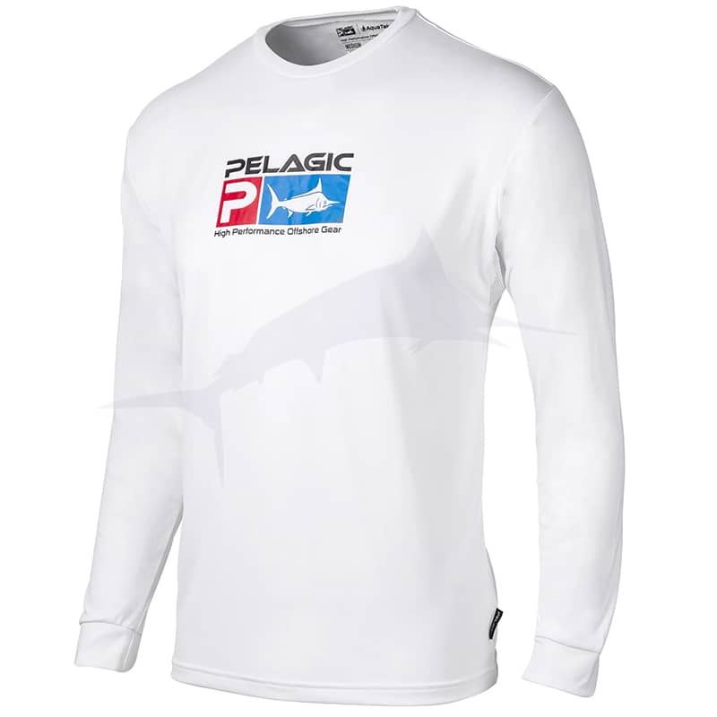 L-Shirt Pelagic Aquatek - Blanc - avant L-Shirt Pelagic Aquatek - Blanc - avant