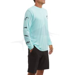 L-Shirt Pelagic Aquatek Gyotaku - Tropical Aqua