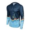 L-Shirt Pelagic VaporTek Sonar Navy Hooded