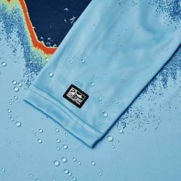T-Shirt Pelagic VaporTek Sonar Navy Hooded