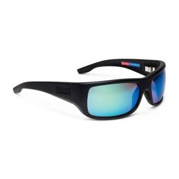 Lunettes Pelagic Fish Hook Polarized Mineral Black Logo - Blue Mirror
