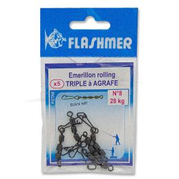 Flashmer Swivel Rolling Triple with Clip