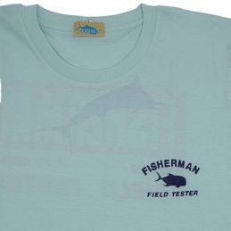 Fisherman Field Tester Tee - Light Blue - front