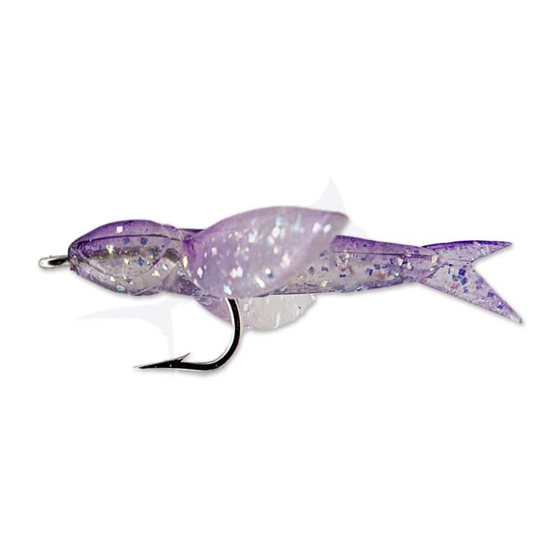 Leurre Yummee Mini Flyer 4 inch Flying Fish Rigged - Purple - 1 Leurre Yummee Mini Flyer 4 inch Flying Fish Rigged - Purple - 1