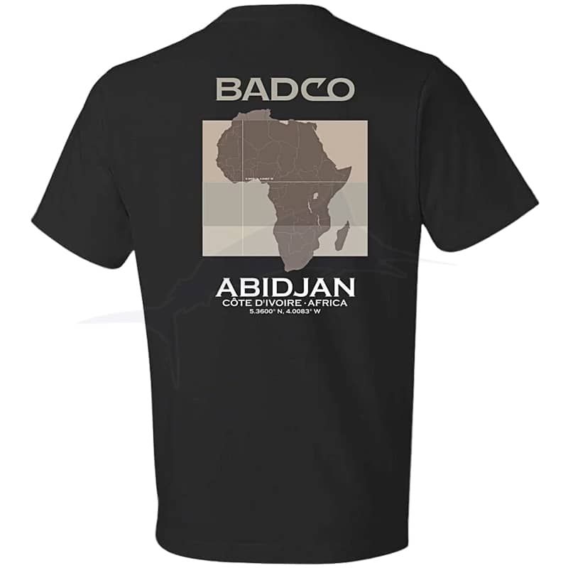 BADCO Abidjan Tee - Black - back BADCO Abidjan Tee - Black - back