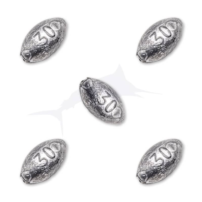 Lemer Pierced Olive Lead - 30g Lemer Pierced Olive Lead - 30g