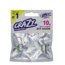 Fiiish Crazy Sand Eel Head-10G Pearl Green