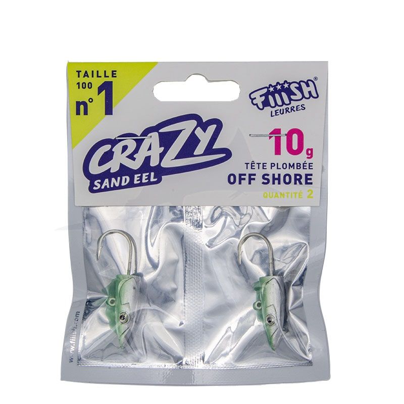 Fiiish Crazy Sand Eel Head-10G Pearl Green Fiiish Crazy Sand Eel Head-10G Pearl Green