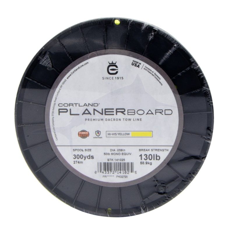 Dacron Cortland Planer Board Tow Line 130lb-Jaune