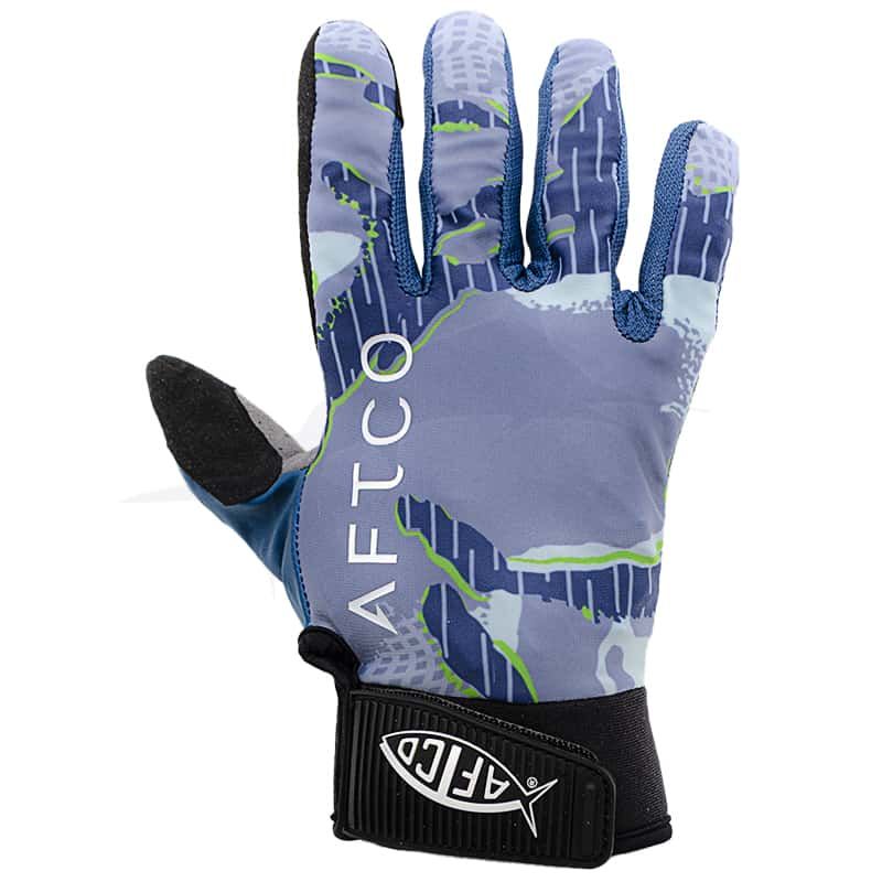 Aftco JigPro Jigging Gloves - Cool Camo - outside Aftco JigPro Jigging Gloves - Cool Camo - outside