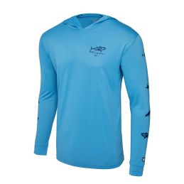 L-Shirt Pelagic Aquatek Hooded Gyotaku