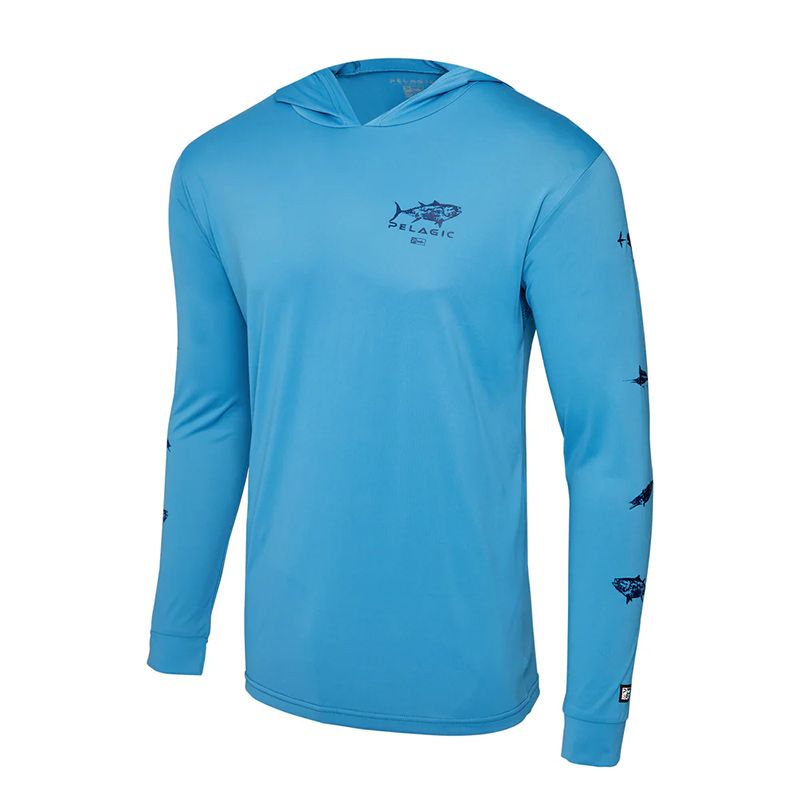 L-Shirt Pelagic Aquatek Hooded Gyotaku L-Shirt Pelagic Aquatek Hooded Gyotaku
