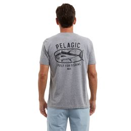 T-shirt Map Fish porté – Vue dos sur mannequin avec visuel complet