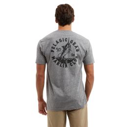 Vue arrière du t-shirt Pelagic Marlin Club porté