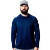Tuna Silhouette Hooded LS Billfish Gear Tee - Navy front