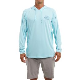 L-Shirt Pelagic Vaportek Map Fish- T-shirt porté, vue de face