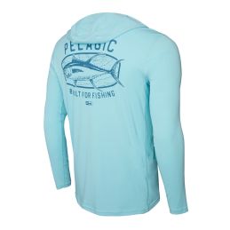 L-Shirt Pelagic Vaportek Map Fish-Vue dos 