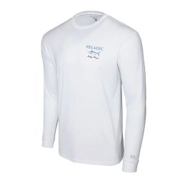 L-Shirt Pelagic Aquatek Marlin Made Blanc 