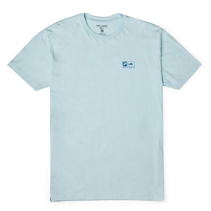 T-Shirt Pelagic Goione Marlin light blue face T-Shirt Pelagic Goione Marlin light blue face