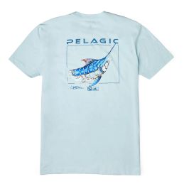T-Shirt Pelagic Goione Marlin light blue dos