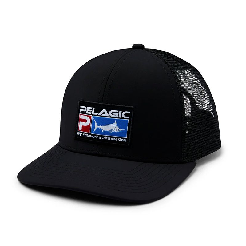 Pelagic Flybridge Deluxe Cap Black - Front Pelagic Flybridge Deluxe Cap Black - Front