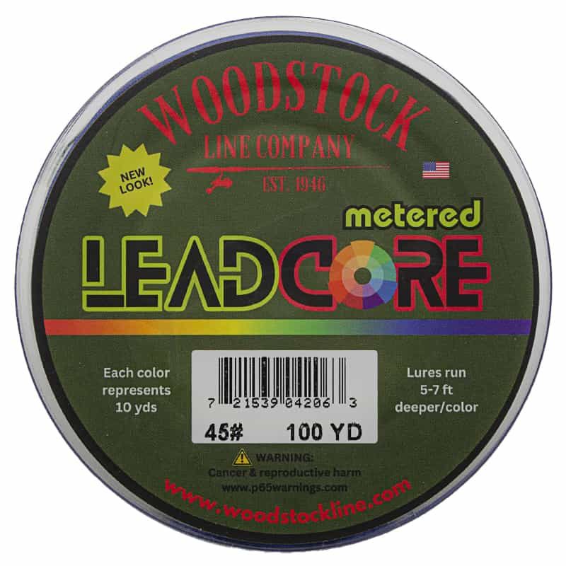 Woodstock line Metered Lead Core Line - 100 YDS - 45lb Woodstock line Metered Lead Core Line - 100 YDS - 45lb
