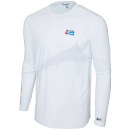 Pelagic Vaportek Reel Flag LS - WHT - Front view